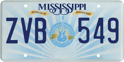 MS license plate ZVB549