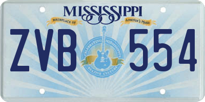 MS license plate ZVB554