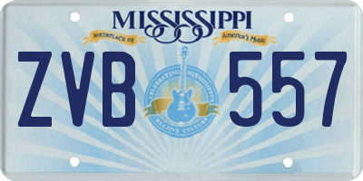 MS license plate ZVB557