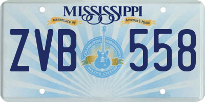 MS license plate ZVB558