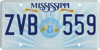 MS license plate ZVB559