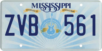 MS license plate ZVB561