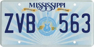 MS license plate ZVB563