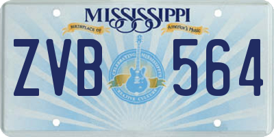 MS license plate ZVB564