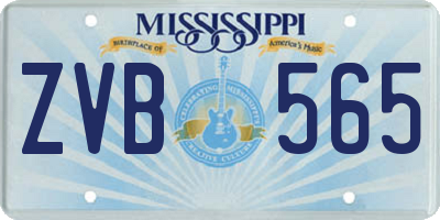 MS license plate ZVB565