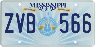 MS license plate ZVB566