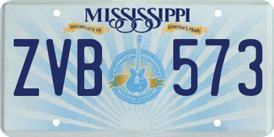 MS license plate ZVB573