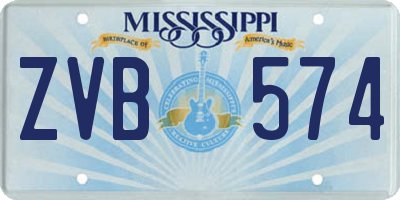 MS license plate ZVB574