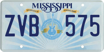 MS license plate ZVB575