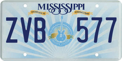 MS license plate ZVB577