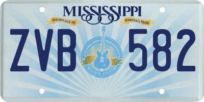 MS license plate ZVB582