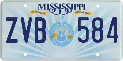 MS license plate ZVB584