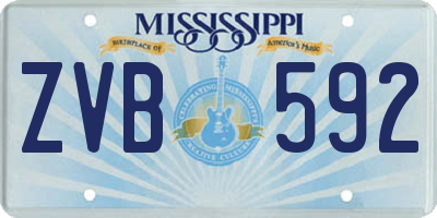 MS license plate ZVB592