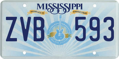 MS license plate ZVB593