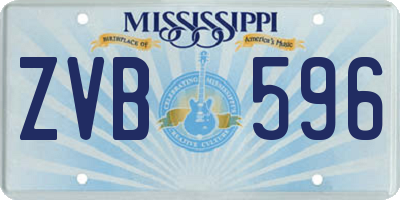 MS license plate ZVB596