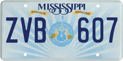MS license plate ZVB607
