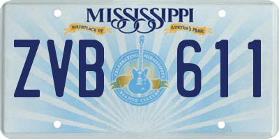 MS license plate ZVB611