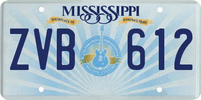 MS license plate ZVB612