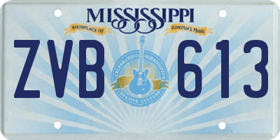 MS license plate ZVB613