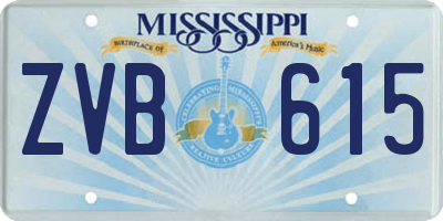 MS license plate ZVB615