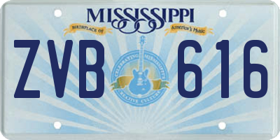 MS license plate ZVB616