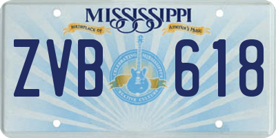 MS license plate ZVB618