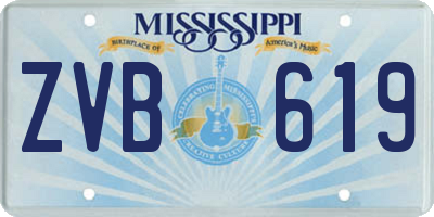 MS license plate ZVB619