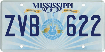 MS license plate ZVB622