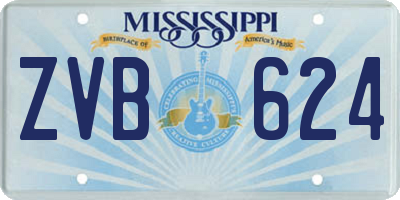MS license plate ZVB624