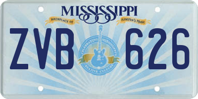 MS license plate ZVB626