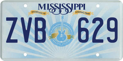 MS license plate ZVB629