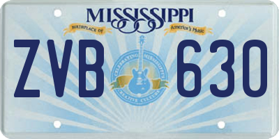 MS license plate ZVB630