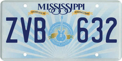 MS license plate ZVB632