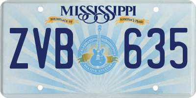 MS license plate ZVB635