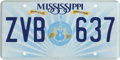 MS license plate ZVB637