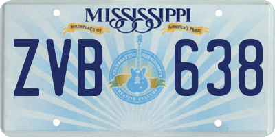MS license plate ZVB638