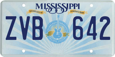 MS license plate ZVB642