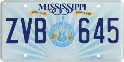 MS license plate ZVB645