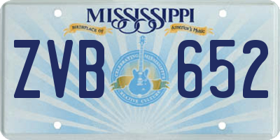 MS license plate ZVB652
