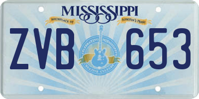 MS license plate ZVB653