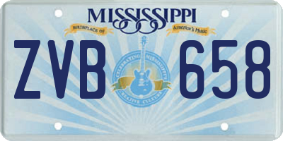 MS license plate ZVB658