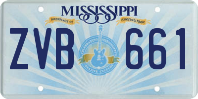 MS license plate ZVB661