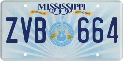 MS license plate ZVB664