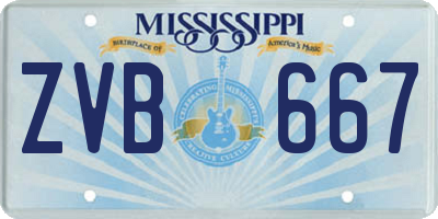MS license plate ZVB667