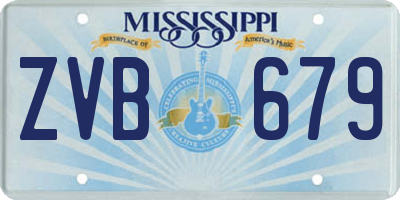 MS license plate ZVB679