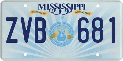 MS license plate ZVB681