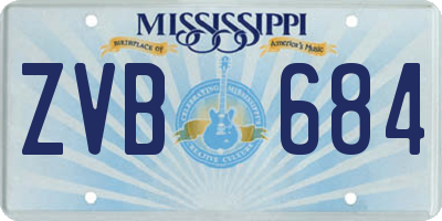 MS license plate ZVB684