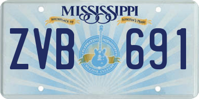 MS license plate ZVB691