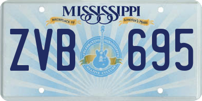 MS license plate ZVB695