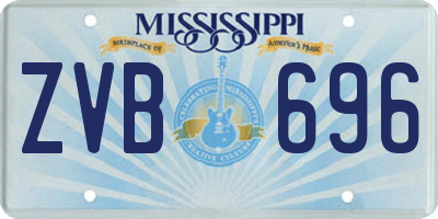 MS license plate ZVB696